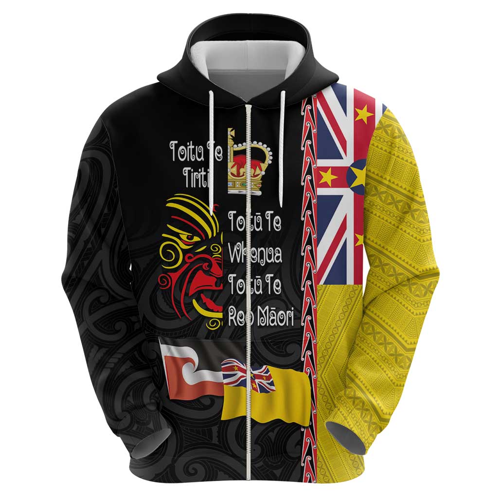 Aotearoa and Niue Toitu Te Tiriti Hoodie Honour the Treaty - Fight Together Stand Together LT03 - Polynesian Pride