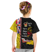Aotearoa and Niue Toitu Te Tiriti Kid T Shirt Honour the Treaty - Fight Together Stand Together LT03 - Polynesian Pride