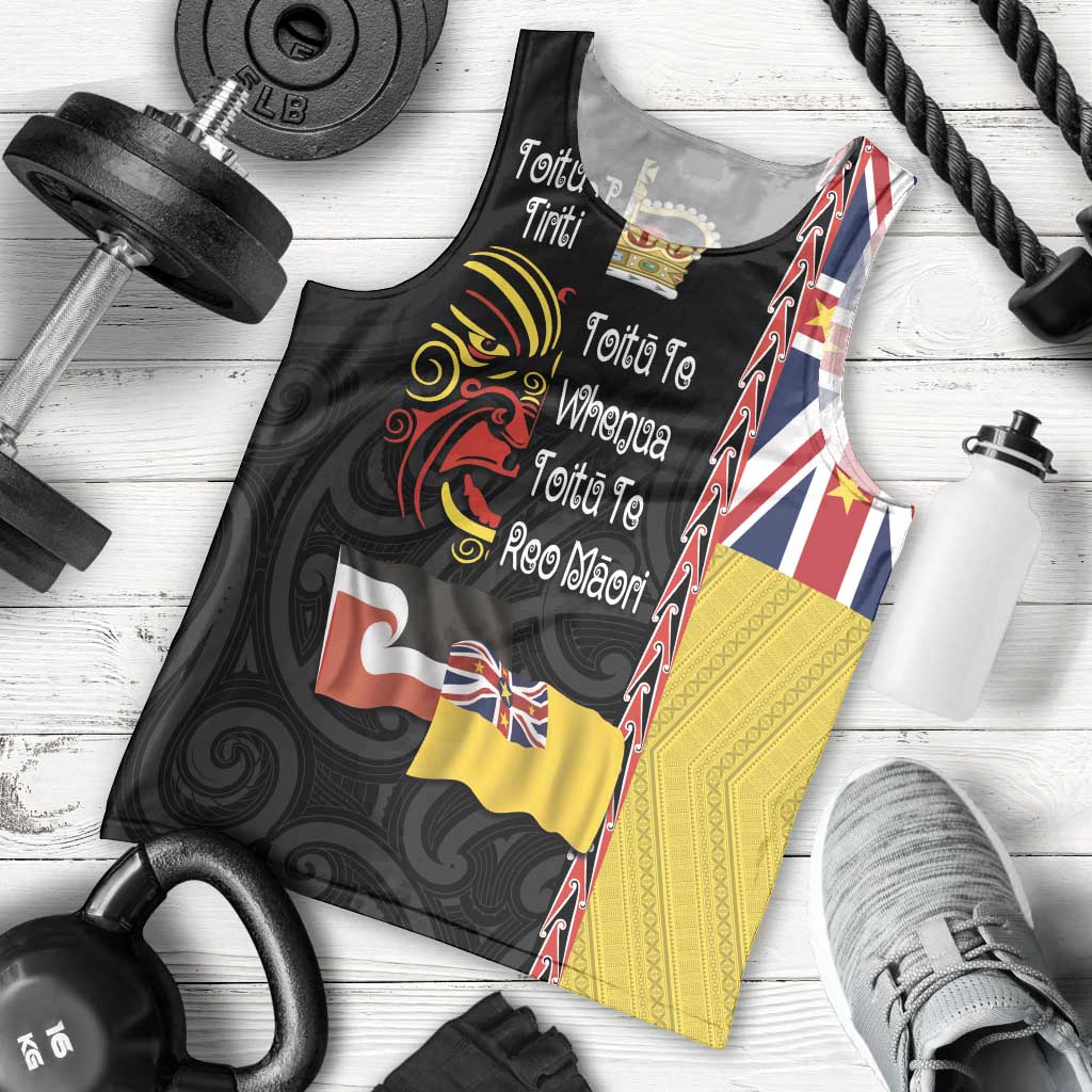 Aotearoa and Niue Toitu Te Tiriti Men Tank Top Honour the Treaty - Fight Together Stand Together LT03 - Polynesian Pride