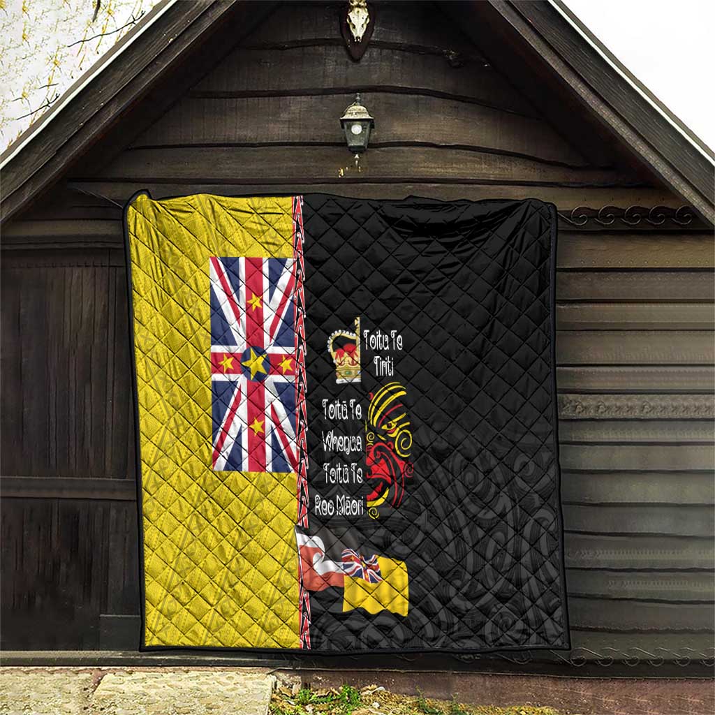 Aotearoa and Niue Toitu Te Tiriti Quilt Honour the Treaty - Fight Together Stand Together LT03 - Polynesian Pride
