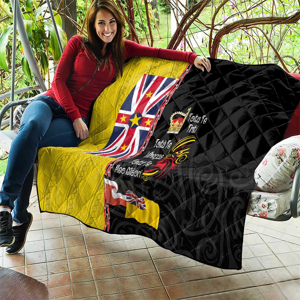 Aotearoa and Niue Toitu Te Tiriti Quilt Honour the Treaty - Fight Together Stand Together LT03 - Polynesian Pride