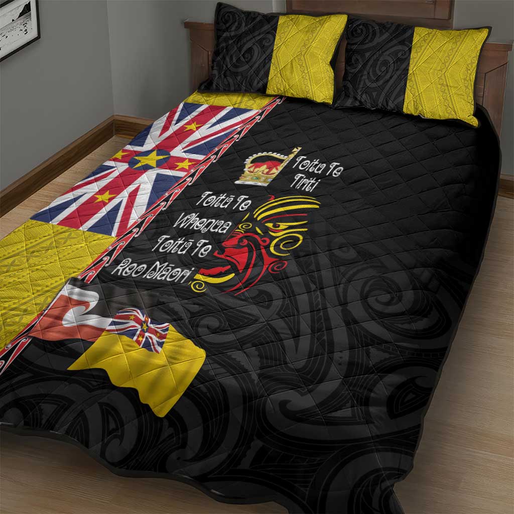 Aotearoa and Niue Toitu Te Tiriti Quilt Bed Set Honour the Treaty - Fight Together Stand Together LT03 - Polynesian Pride