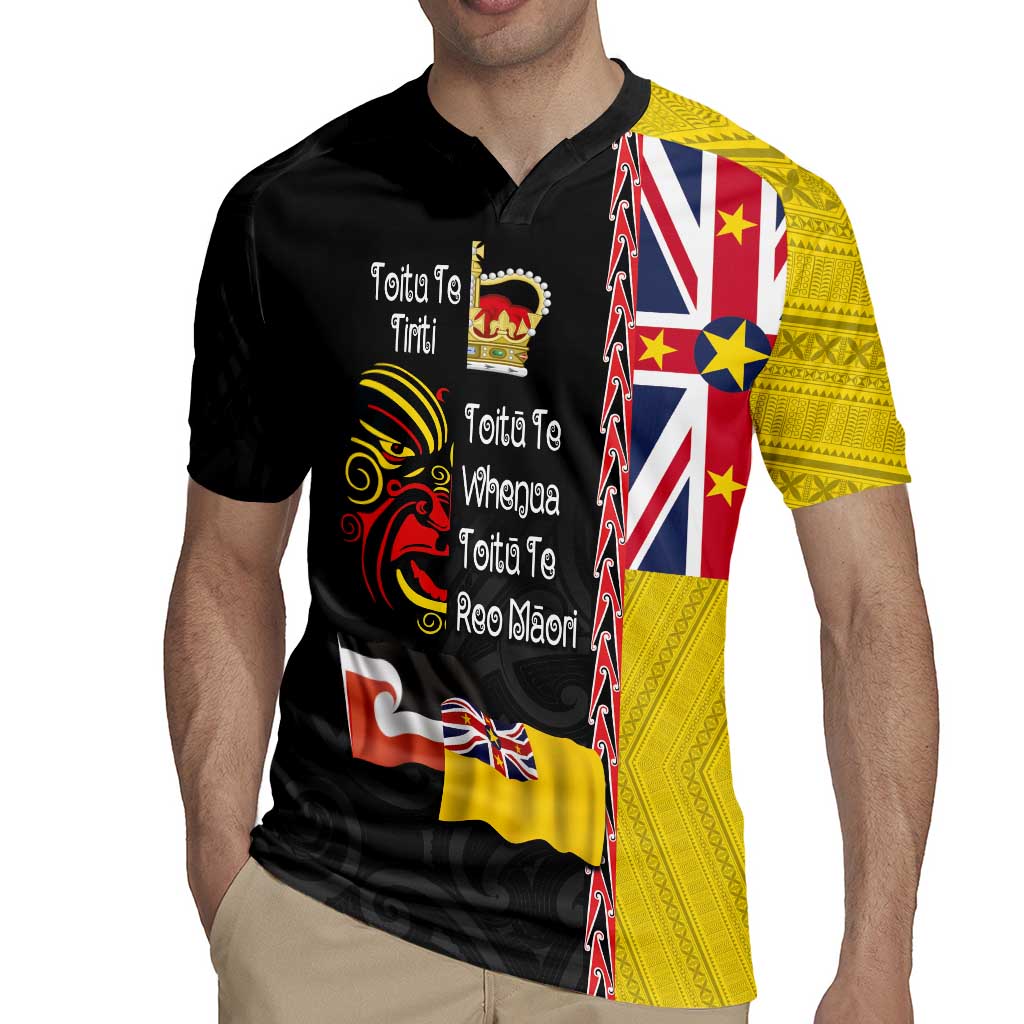 Aotearoa and Niue Toitu Te Tiriti Rugby Jersey Honour the Treaty - Fight Together Stand Together LT03 - Polynesian Pride