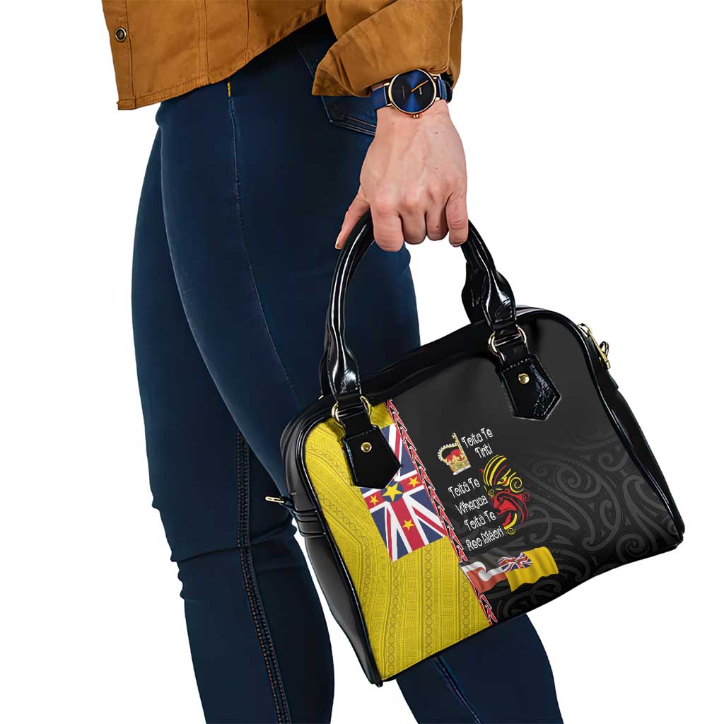 Aotearoa and Niue Toitu Te Tiriti Shoulder Handbag Honour the Treaty - Fight Together Stand Together LT03 - Polynesian Pride