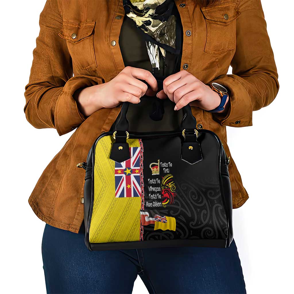 Aotearoa and Niue Toitu Te Tiriti Shoulder Handbag Honour the Treaty - Fight Together Stand Together LT03 - Polynesian Pride
