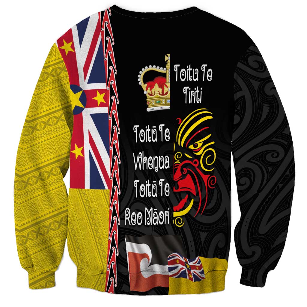 Aotearoa and Niue Toitu Te Tiriti Sweatshirt Honour the Treaty - Fight Together Stand Together LT03 - Polynesian Pride