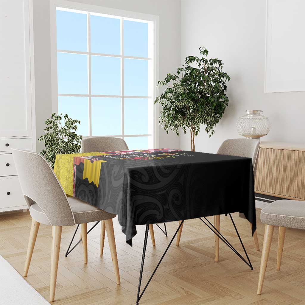 Aotearoa and Niue Toitu Te Tiriti Tablecloth Honour the Treaty - Fight Together Stand Together LT03 - Polynesian Pride