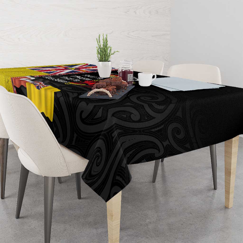 Aotearoa and Niue Toitu Te Tiriti Tablecloth Honour the Treaty - Fight Together Stand Together LT03 - Polynesian Pride