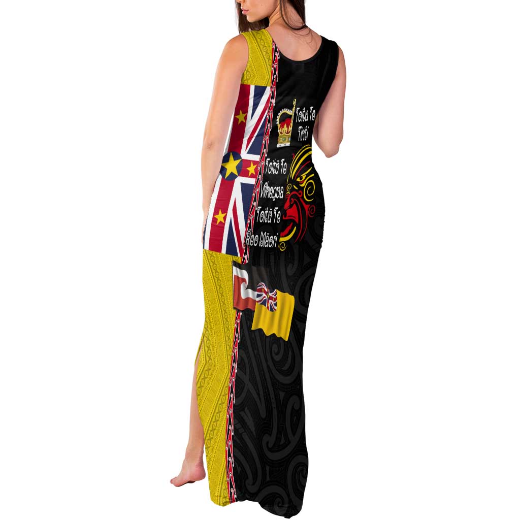 Aotearoa and Niue Toitu Te Tiriti Tank Maxi Dress Honour the Treaty - Fight Together Stand Together LT03 - Polynesian Pride