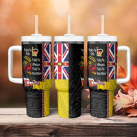 Aotearoa and Niue Toitu Te Tiriti Tumbler With Handle Honour the Treaty - Fight Together Stand Together LT03 - Polynesian Pride