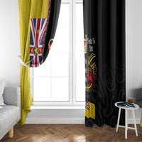Aotearoa and Niue Toitu Te Tiriti Window Curtain Honour the Treaty - Fight Together Stand Together LT03 - Polynesian Pride