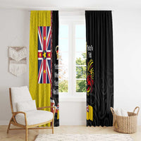 Aotearoa and Niue Toitu Te Tiriti Window Curtain Honour the Treaty - Fight Together Stand Together LT03 - Polynesian Pride