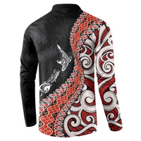 Aotearoa Maori Stylized Koru - Silver Ferns Button Sweatshirt