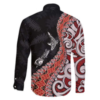 Aotearoa Maori Stylized Koru - Silver Ferns Family Matching Off Shoulder Short Dress and Hawaiian Shirt LT03 - Polynesian Pride