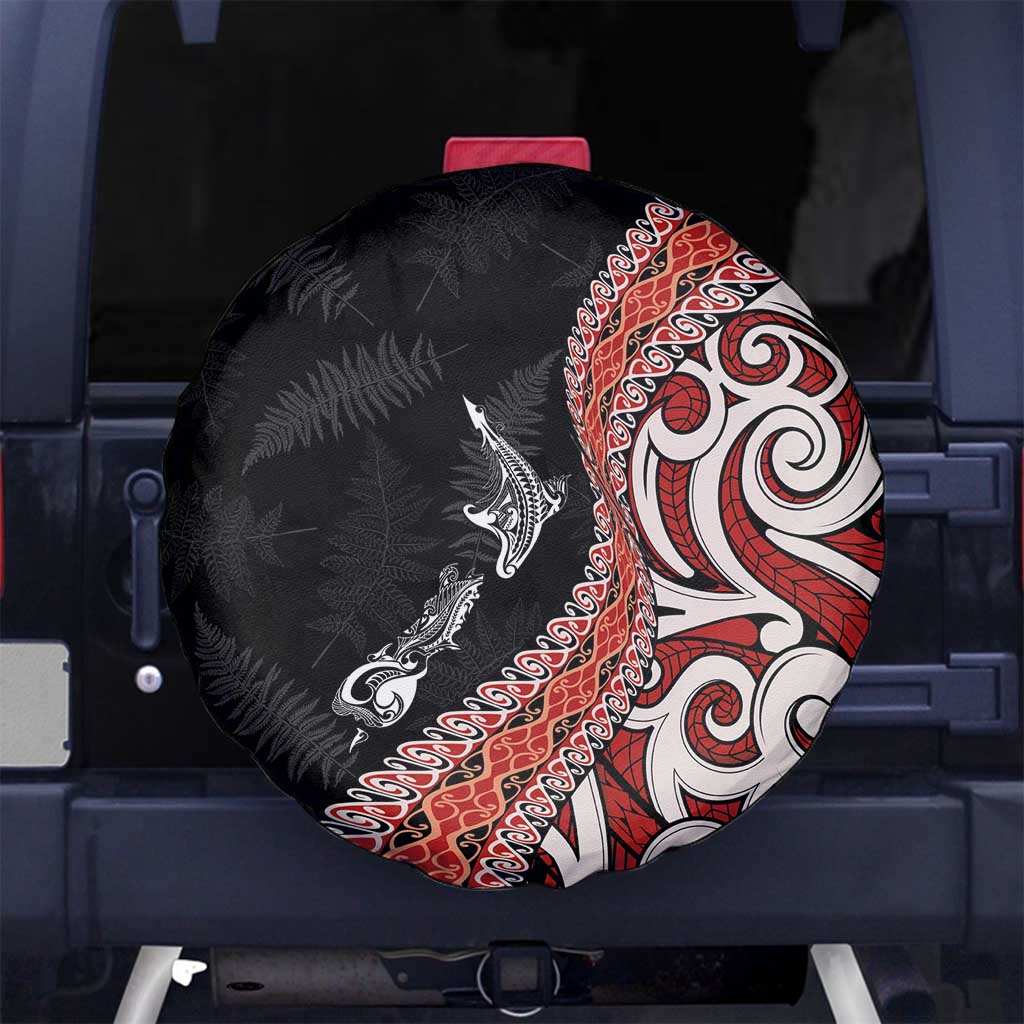 Aotearoa Maori Stylized Koru - Silver Ferns Spare Tire Cover LT03 - Polynesian Pride