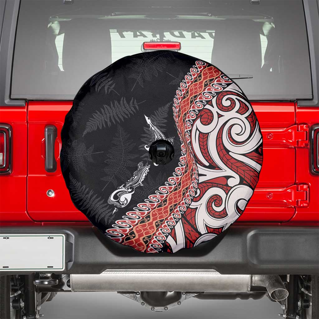 Aotearoa Maori Stylized Koru - Silver Ferns Spare Tire Cover LT03 - Polynesian Pride