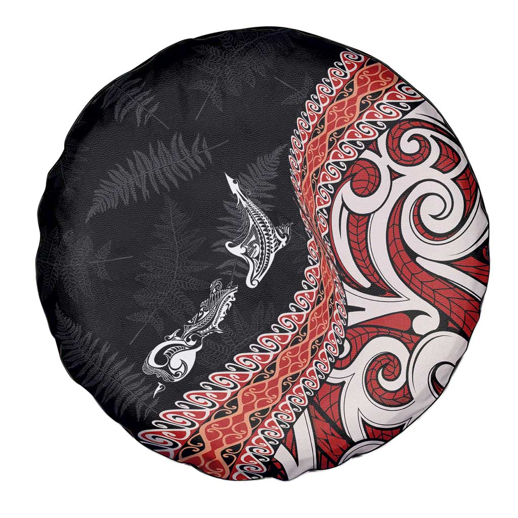 Aotearoa Maori Stylized Koru - Silver Ferns Spare Tire Cover LT03 - Polynesian Pride