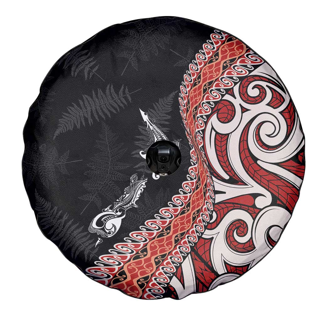 Aotearoa Maori Stylized Koru - Silver Ferns Spare Tire Cover LT03 - Polynesian Pride