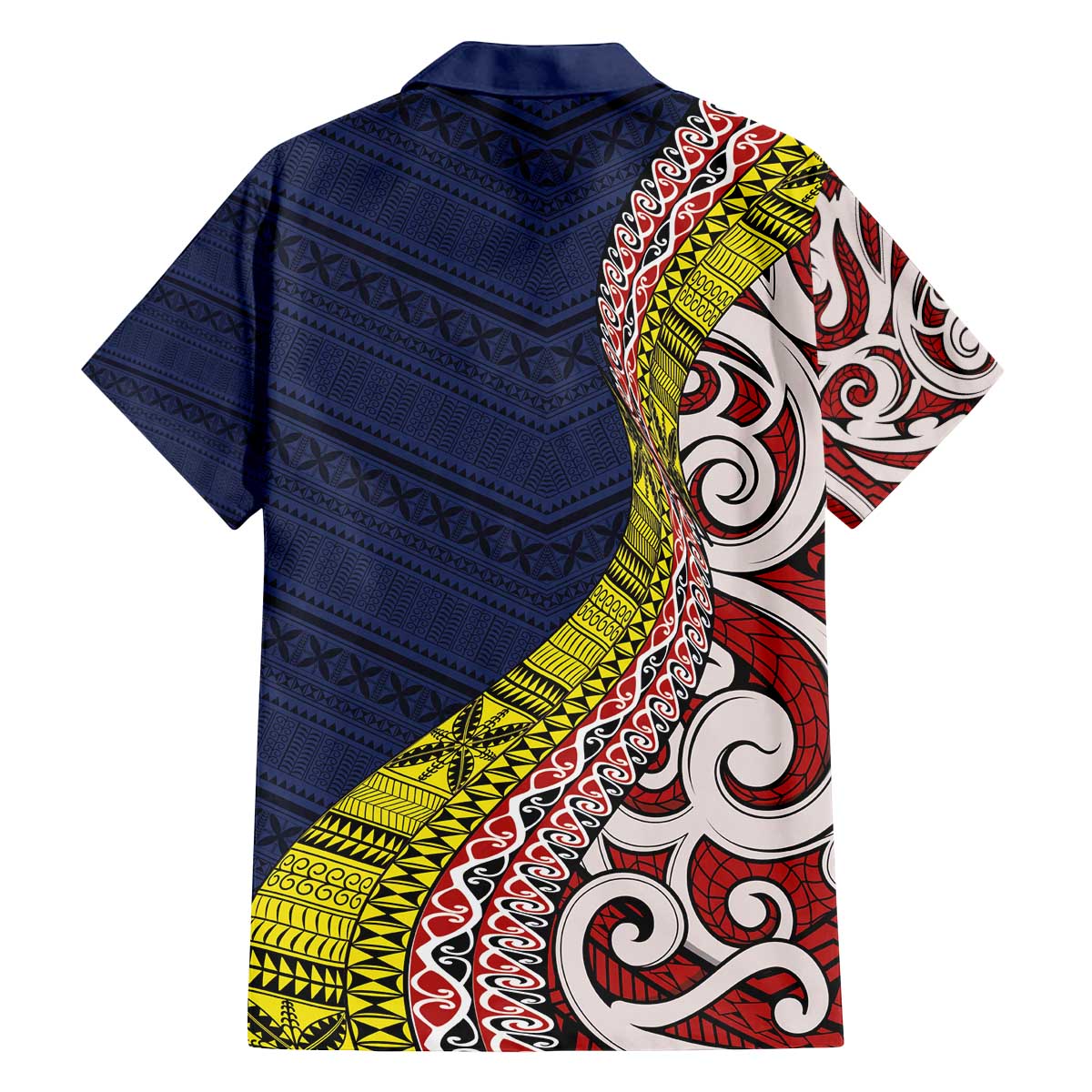 Aotearoa and Niue Family Matching Off The Shoulder Long Sleeve Dress and Hawaiian Shirt Hiapo Maori Stylized Koru LT03 - Polynesian Pride