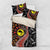 Aotearoa and Australia Bedding Set Maori Koru Ferns With Aboriginal Kangaroo
