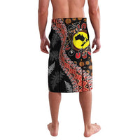 Aotearoa and Australia Lavalava Maori Koru Ferns With Aboriginal Kangaroo LT03 - Polynesian Pride