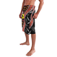 Aotearoa and Australia Lavalava Maori Koru Ferns With Aboriginal Kangaroo LT03 - Polynesian Pride