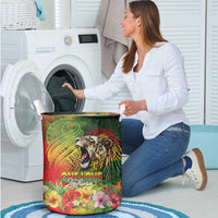 Hawaiian Reggae Laundry Basket Jawaiian One Love-Tribal Tatoos and Rastafari Lion LT03 - Polynesian Pride