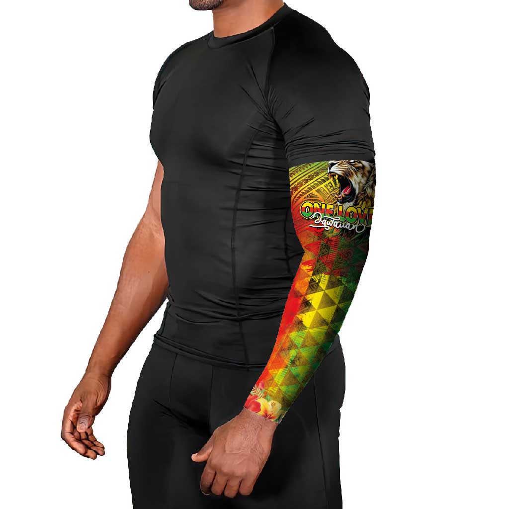 Hawaiian Reggae Arm Sleeves Jawaiian One Love-Tribal Tatoos and Rastafari Lion LT03 - Polynesian Pride