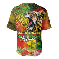 Hawaiian Reggae Baseball Jersey Jawaiian One Love-Tribal Tatoos and Rastafari Lion LT03 - Polynesian Pride