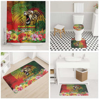 Hawaiian Reggae Bathroom Set Jawaiian One Love-Tribal Tatoos and Rastafari Lion LT03 - Polynesian Pride