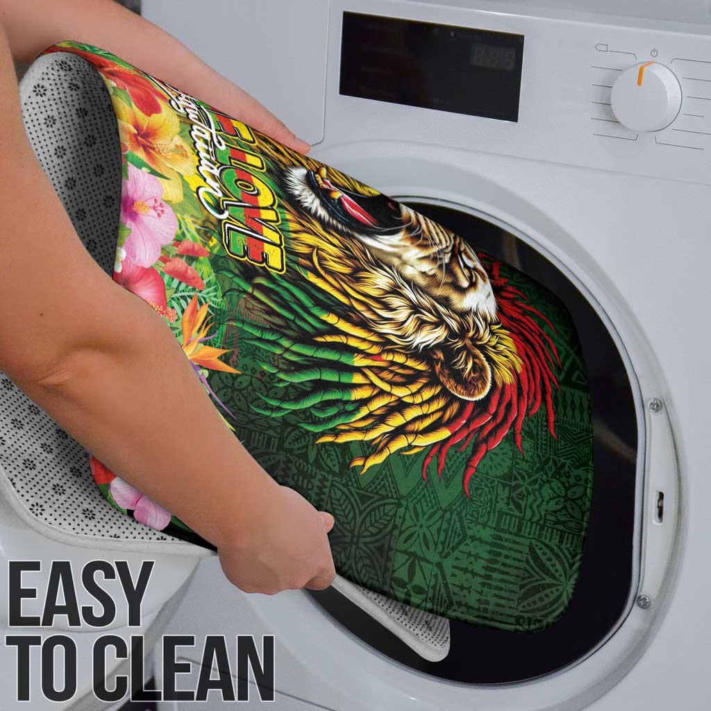 Hawaiian Reggae Bathroom Set Jawaiian One Love-Tribal Tatoos and Rastafari Lion LT03 - Polynesian Pride
