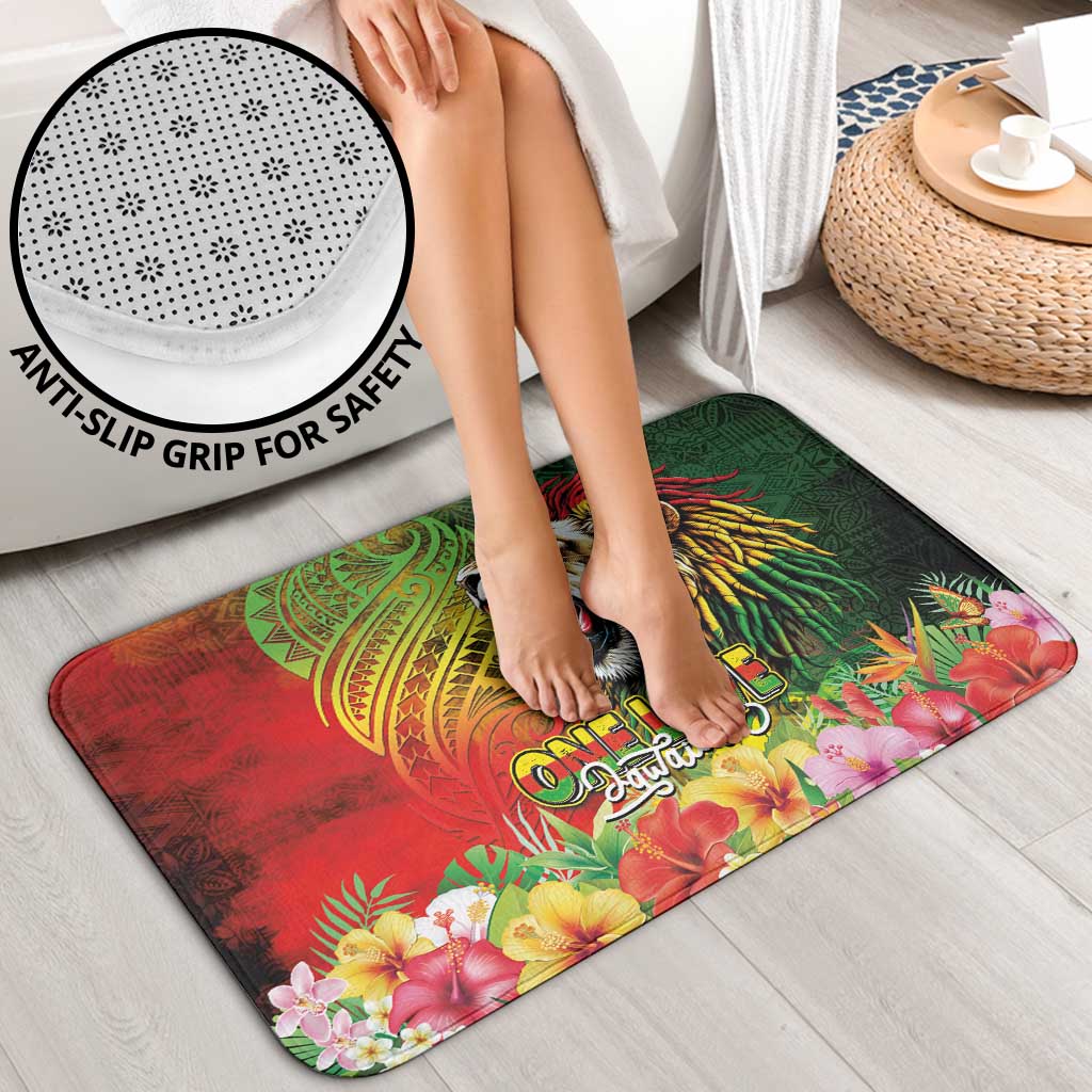 Hawaiian Reggae Bathroom Set Jawaiian One Love-Tribal Tatoos and Rastafari Lion LT03 - Polynesian Pride