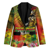 Hawaiian Reggae Blazer Jawaiian One Love-Tribal Tatoos and Rastafari Lion LT03 Unisex Multicolor - Polynesian Pride