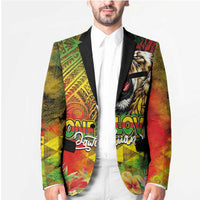 Hawaiian Reggae Blazer Jawaiian One Love-Tribal Tatoos and Rastafari Lion LT03 - Polynesian Pride