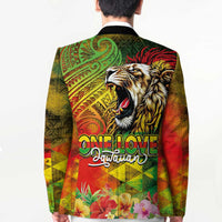 Hawaiian Reggae Blazer Jawaiian One Love-Tribal Tatoos and Rastafari Lion LT03 - Polynesian Pride