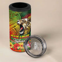 Hawaiian Reggae 4 in 1 Can Cooler Tumbler Jawaiian One Love-Tribal Tatoos and Rastafari Lion LT03 - Polynesian Pride