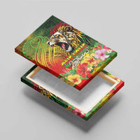 Hawaiian Reggae Canvas Wall Art Jawaiian One Love-Tribal Tatoos and Rastafari Lion LT03 - Polynesian Pride