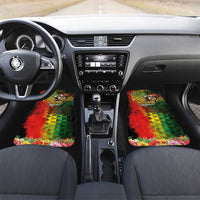 Hawaiian Reggae Car Mats Jawaiian One Love-Tribal Tatoos and Rastafari Lion LT03 Set 2pcs - Front Multicolor - Polynesian Pride