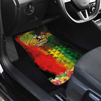 Hawaiian Reggae Car Mats Jawaiian One Love-Tribal Tatoos and Rastafari Lion LT03 - Polynesian Pride