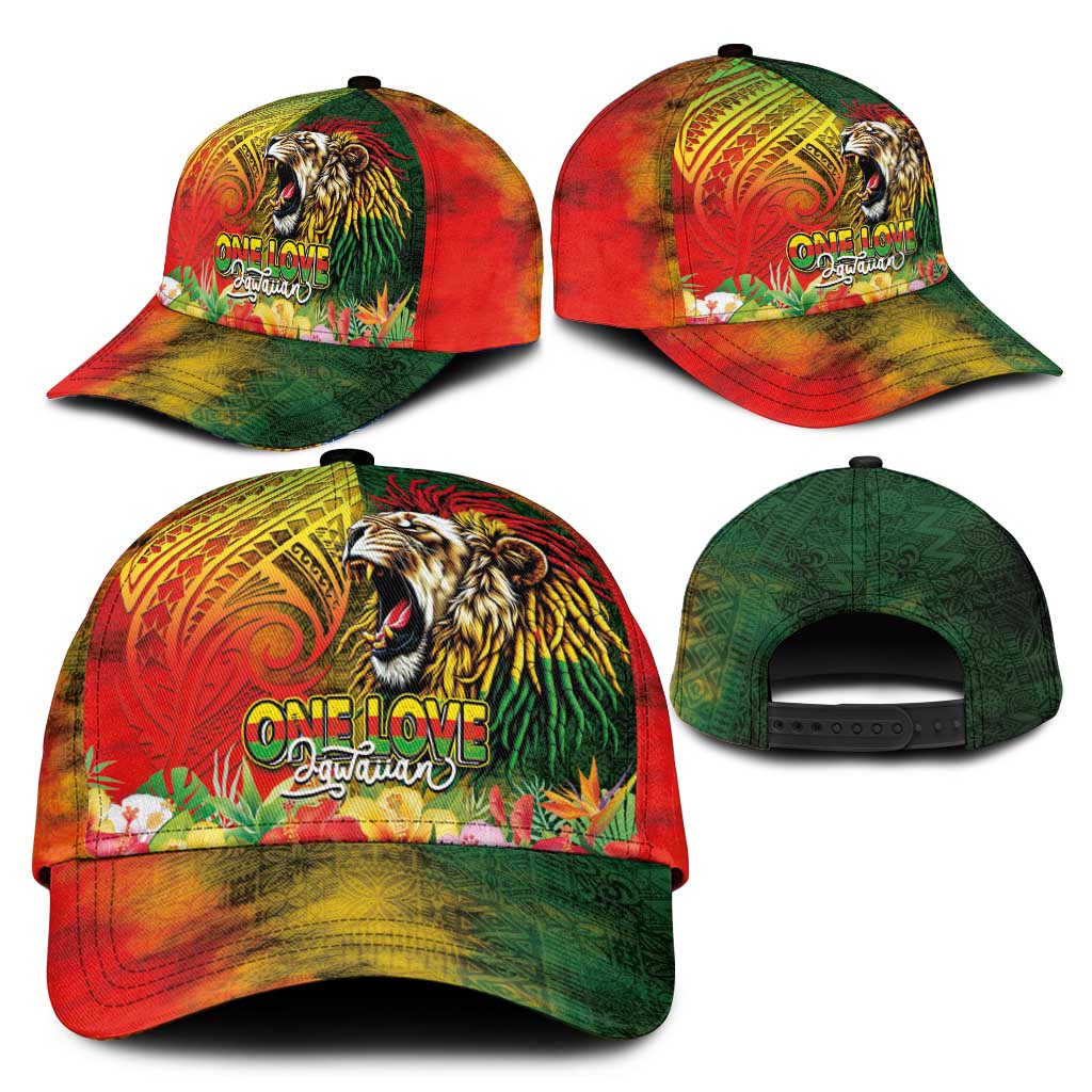 Hawaiian Reggae Classic Cap Jawaiian One Love-Tribal Tatoos and Rastafari Lion LT03 - Polynesian Pride