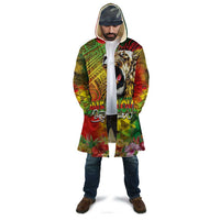 Hawaiian Reggae Cloak Jawaiian One Love-Tribal Tatoos and Rastafari Lion - Polynesian Pride