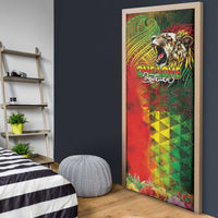 Hawaiian Reggae Door Cover Jawaiian One Love-Tribal Tatoos and Rastafari Lion LT03 - Polynesian Pride