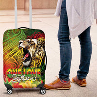 Hawaiian Reggae Luggage Cover Jawaiian One Love-Tribal Tatoos and Rastafari Lion LT03 Multicolor - Polynesian Pride