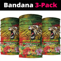 Hawaiian Reggae Neck Gaiter Jawaiian One Love-Tribal Tatoos and Rastafari Lion LT03 package One Size: 25*50cm Multicolor - Polynesian Pride