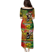 Hawaiian Reggae Puletasi Jawaiian One Love-Tribal Tatoos and Rastafari Lion LT03 - Polynesian Pride
