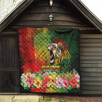 Hawaiian Reggae Quilt Jawaiian One Love-Tribal Tatoos and Rastafari Lion LT03 - Polynesian Pride