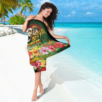 Hawaiian Reggae Sarong Jawaiian One Love-Tribal Tatoos and Rastafari Lion LT03 - Polynesian Pride
