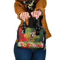 Hawaiian Reggae Shoulder Handbag Jawaiian One Love-Tribal Tatoos and Rastafari Lion LT03 One Size Multicolor - Polynesian Pride