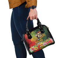 Hawaiian Reggae Shoulder Handbag Jawaiian One Love-Tribal Tatoos and Rastafari Lion LT03 - Polynesian Pride