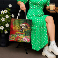 Hawaiian Reggae Tote Bag Jawaiian One Love-Tribal Tatoos and Rastafari Lion LT03 - Polynesian Pride